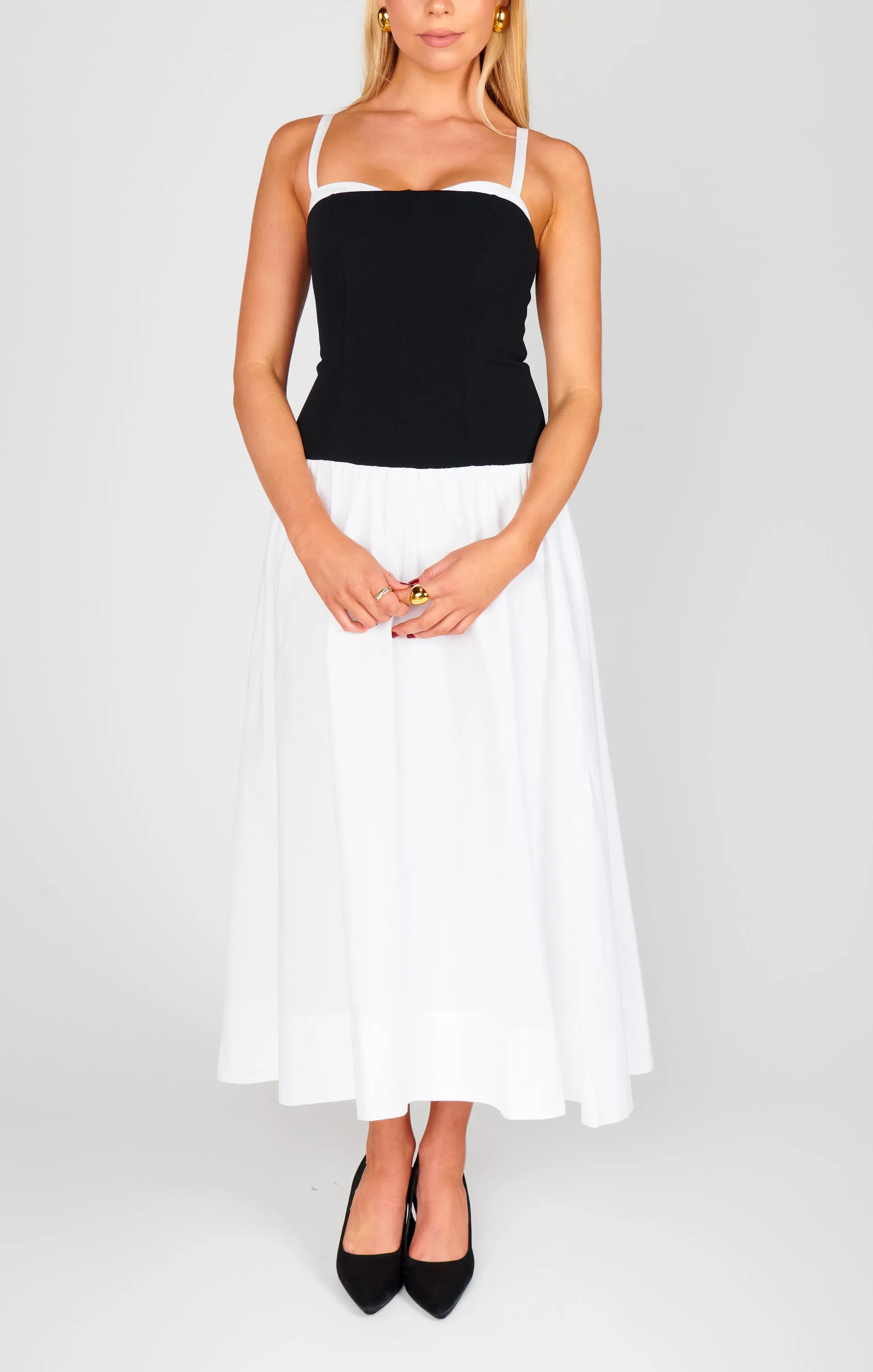 Hepburn Midi Dress ~ Black and White sold by Show Me Your MuMu product image thumbnail 5