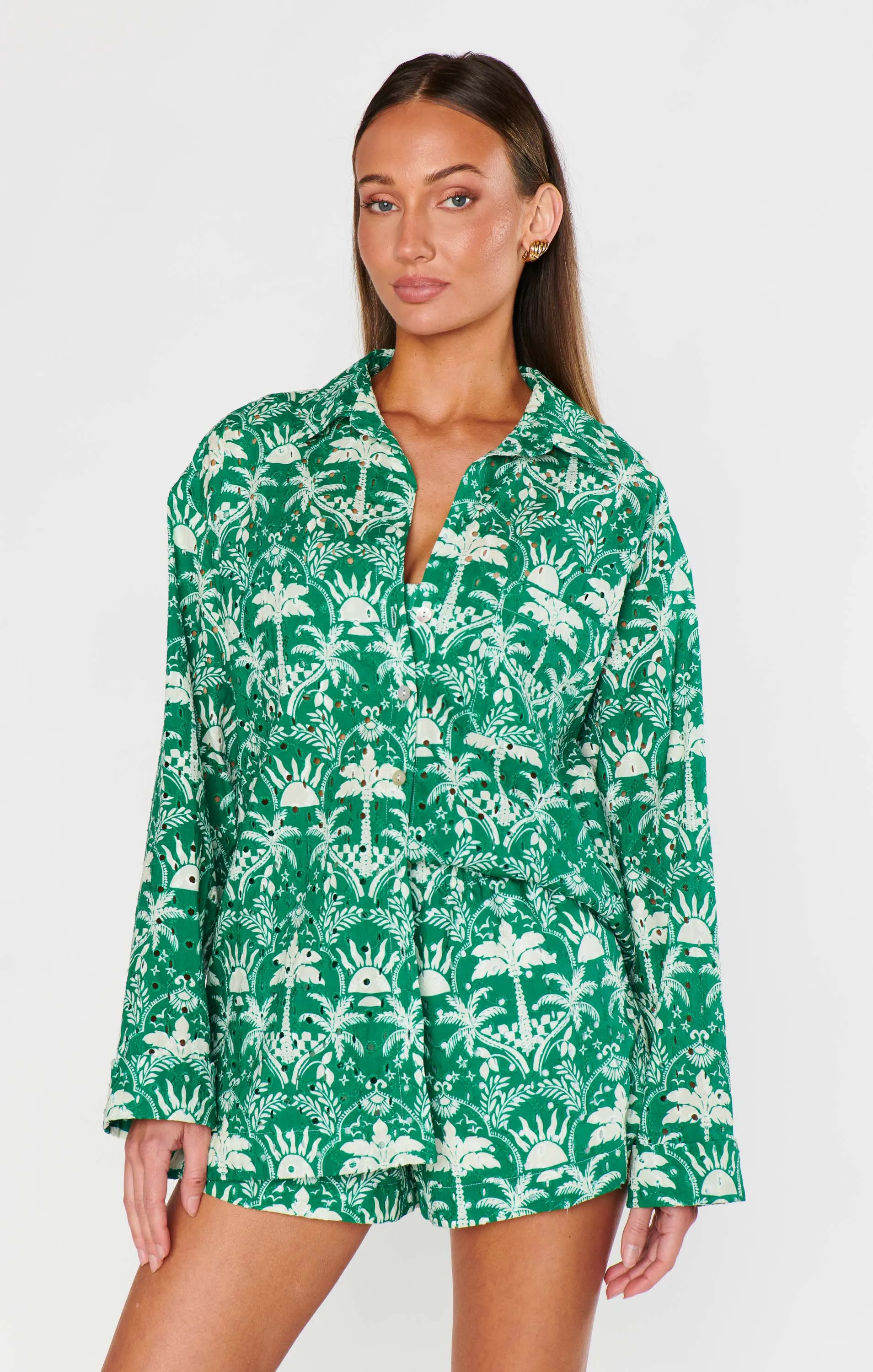 Carry On Button Down ~ Tiki Palms sold by Show Me Your MuMu product image thumbnail 2
