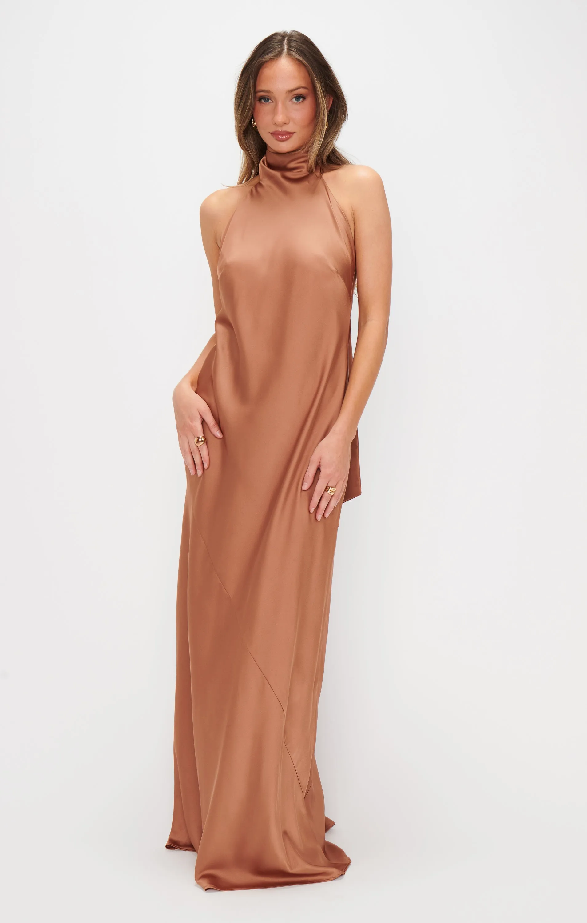 Lisa Maxi Dress ~ Copper Luxe Satin sold by Show Me Your MuMu product image thumbnail 4