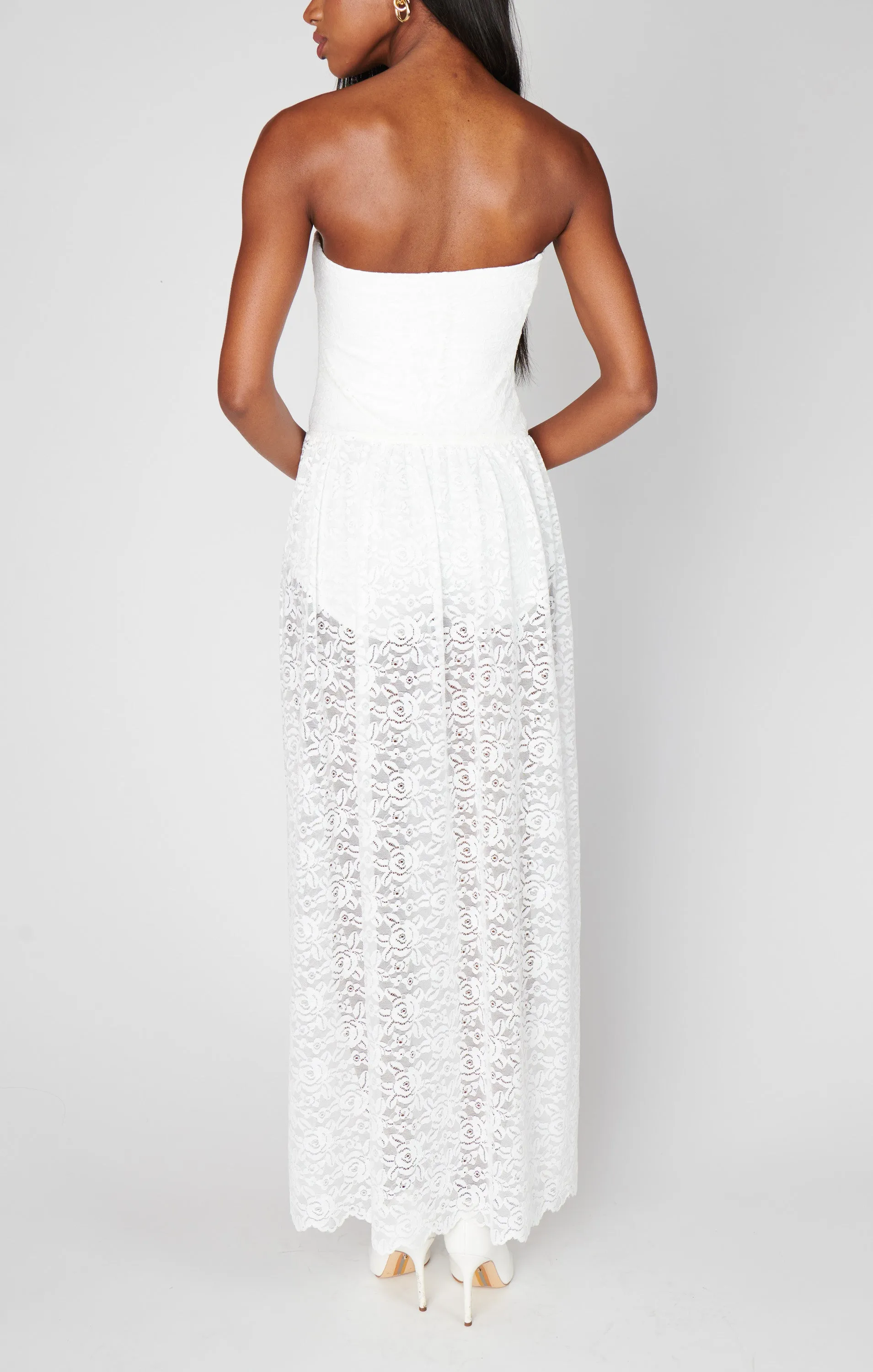 Diana Drop Waist Dress ~ White Lovely Lace sold by Show Me Your MuMu product image thumbnail 5