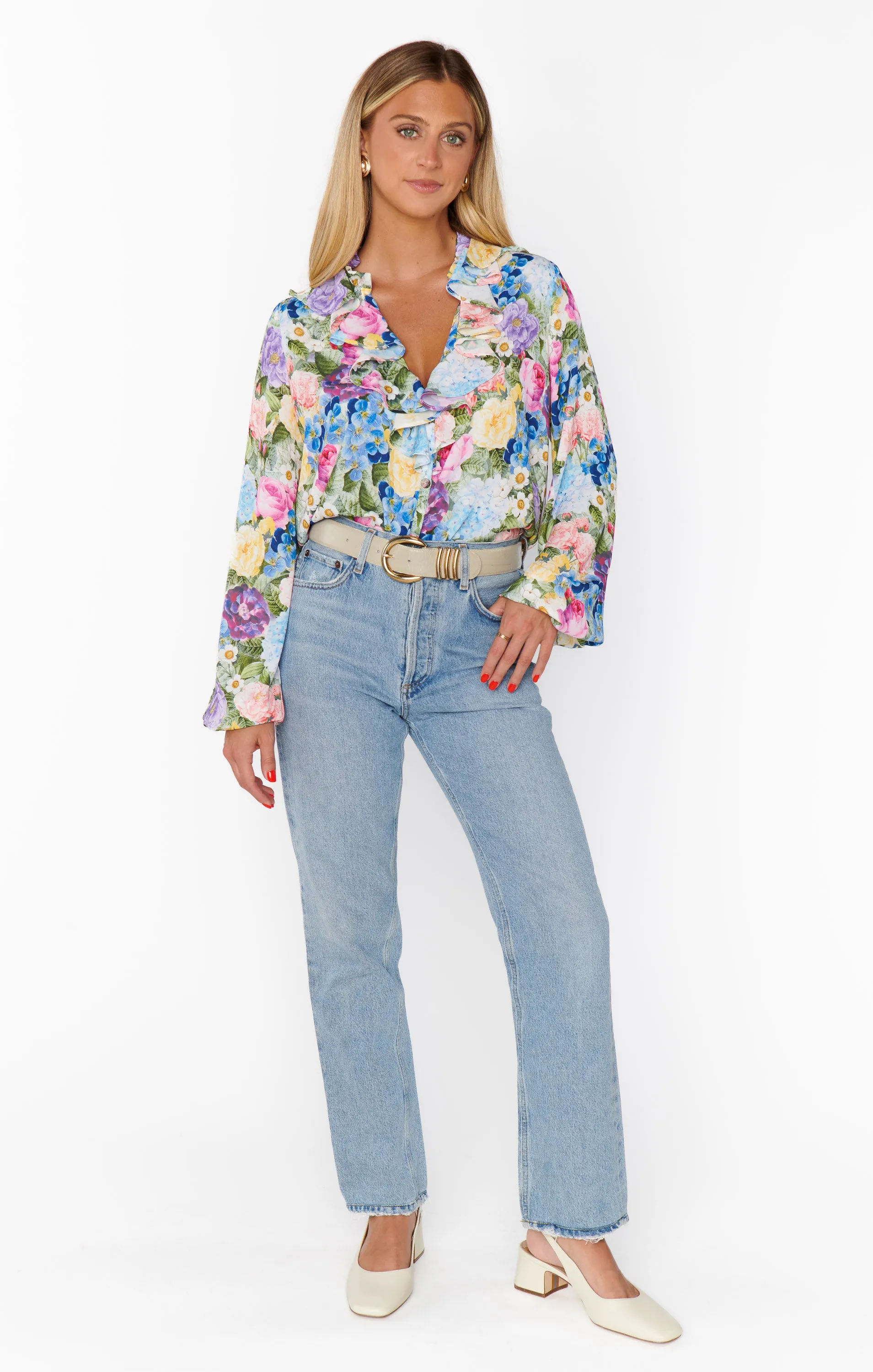 Suki Ruffle Top ~ Flower Shop sold by Show Me Your MuMu product image thumbnail 4