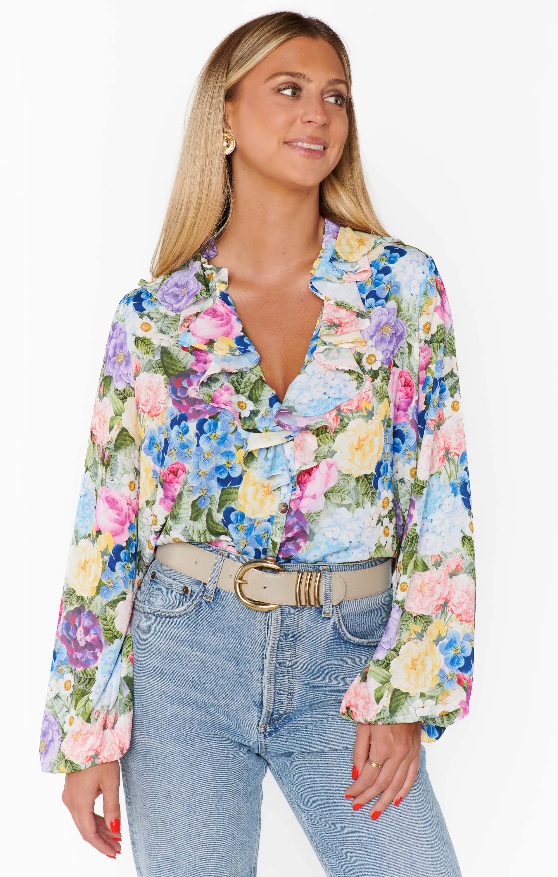 Suki Ruffle Top ~ Flower Shop sold by Show Me Your MuMu