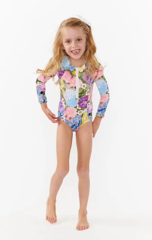 Little Surfside One Piece ~ Flower Shop Rib Scrunch sold by Show Me Your MuMu