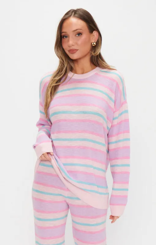 Feel Good Sweater ~ Cotton Candy Stripe Knit sold by Show Me Your MuMu