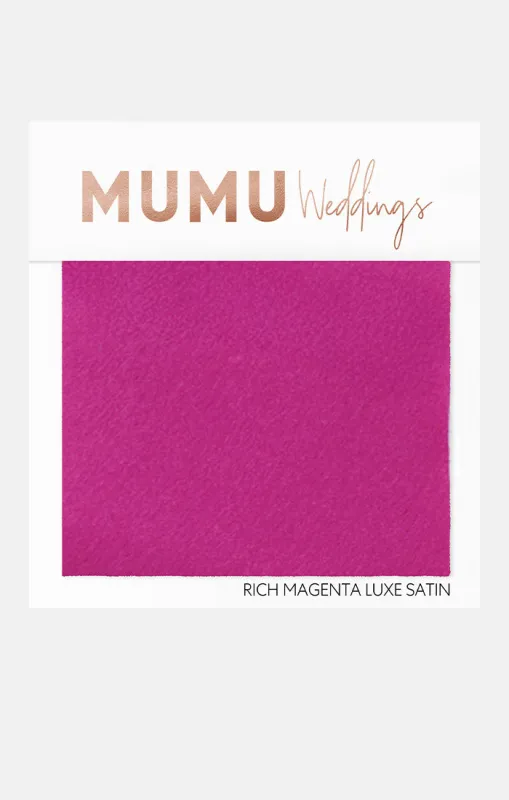Bridesmaid Fabric Swatch ~ Rich Magenta Luxe Satin made by Show Me Your MuMu