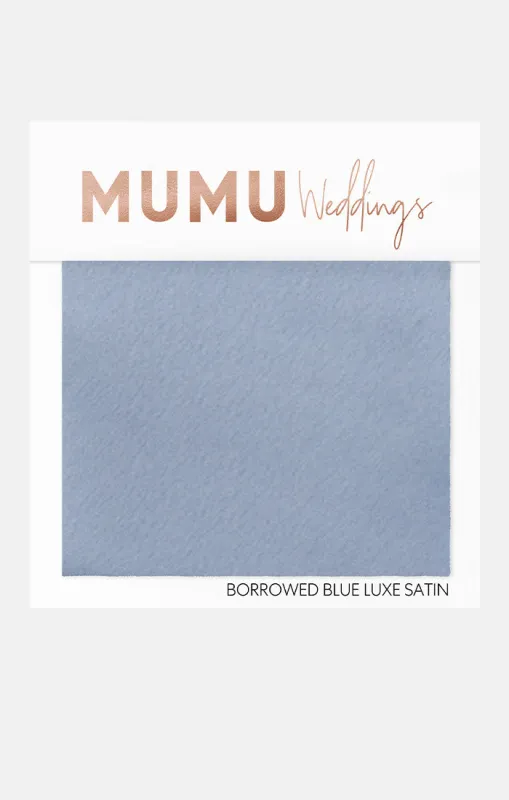 Bridesmaid Fabric Swatch ~ Borrowed Blue Luxe Satin made by Show Me Your MuMu