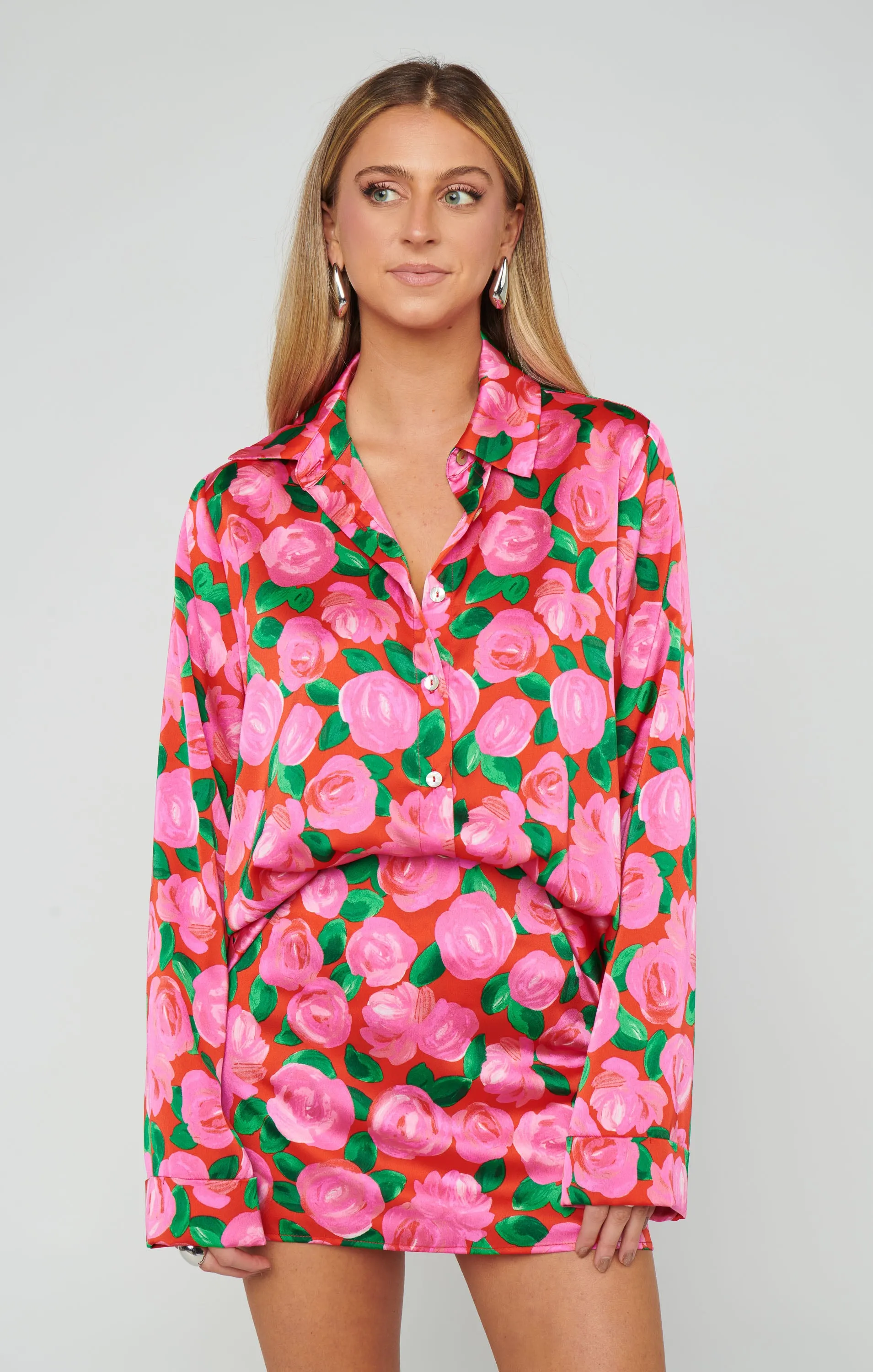 Smith Button Down ~ Rosie Blooms sold by Show Me Your MuMu