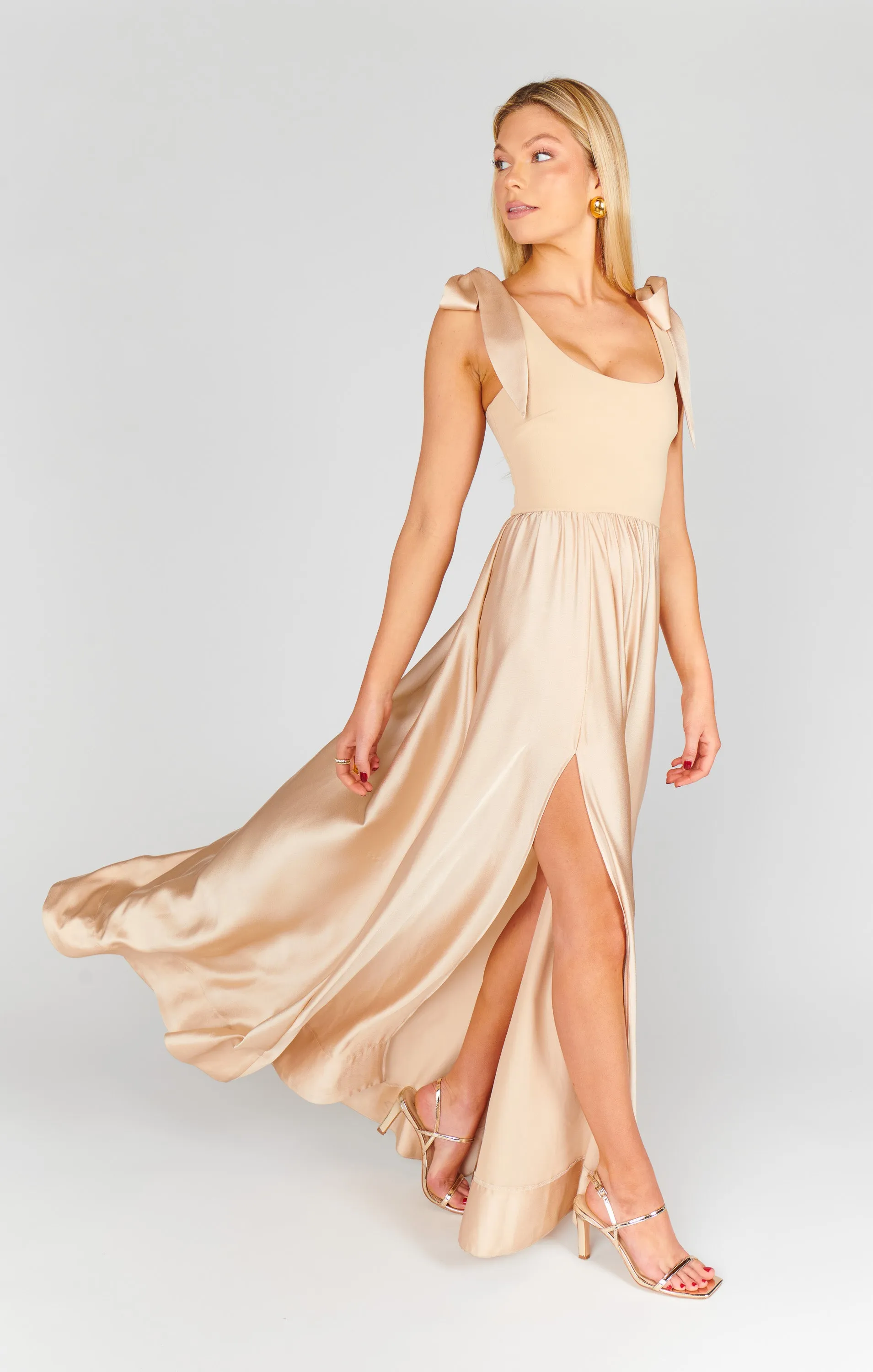 Harper Maxi Dress ~ Champagne Luxe Satin sold by Show Me Your MuMu product image thumbnail 2