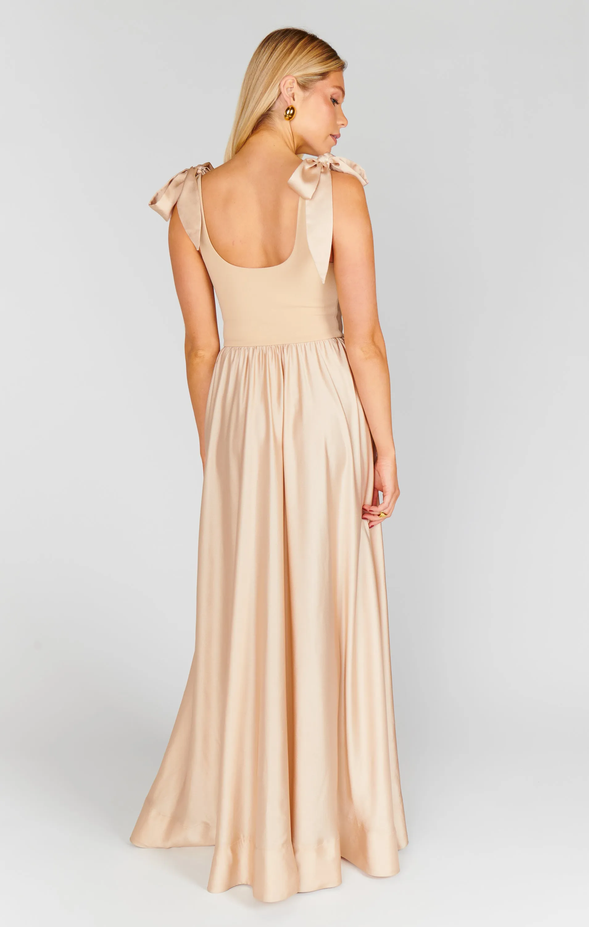 Harper Maxi Dress ~ Champagne Luxe Satin sold by Show Me Your MuMu product image thumbnail 3