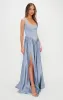 Abigail Maxi Dress ~ Steel Blue Luxe Satin sold by Show Me Your MuMu