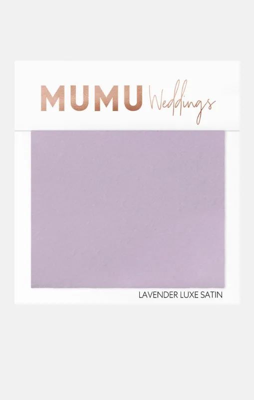 Bridesmaid Fabric Swatch ~ Lavender Luxe Satin made by Show Me Your MuMu