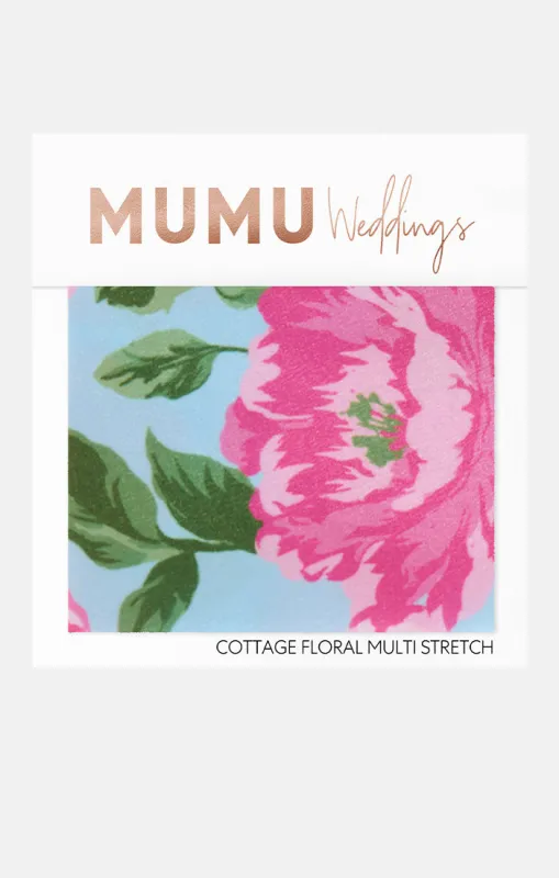 Bridesmaid Fabric Swatch ~ Cottage Floral Multi Stretch made by Show Me Your MuMu