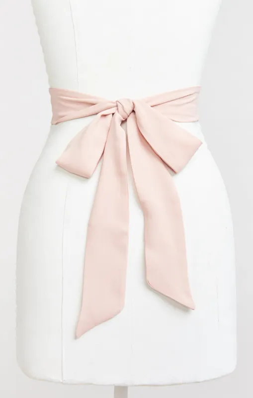 Bridesmaid Sash ~ Dusty Blush Crisp sold by Show Me Your MuMu