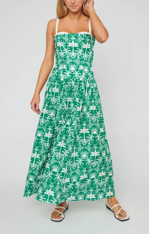 Hepburn Midi Dress ~ Tiki Palms sold by Show Me Your MuMu