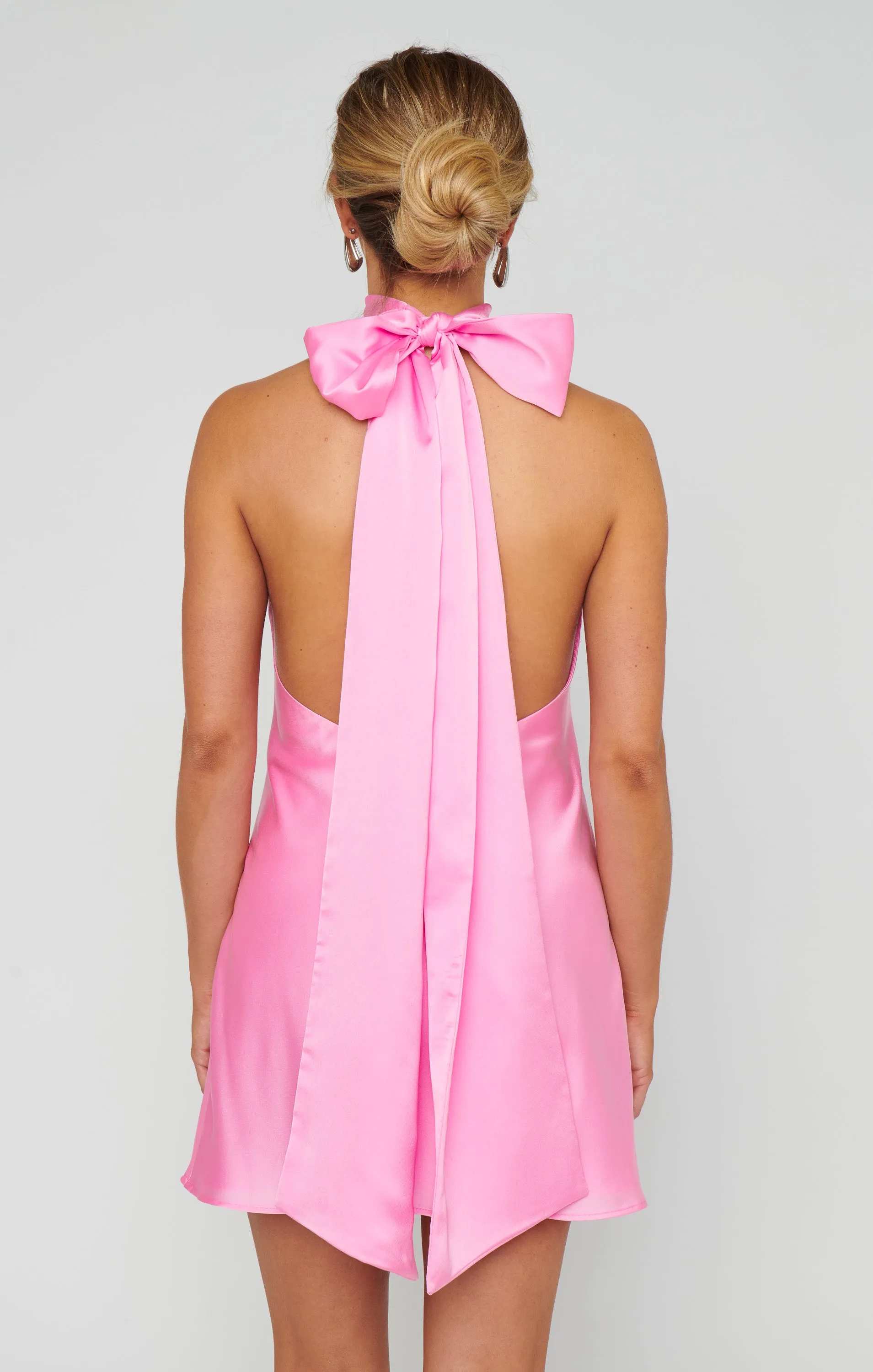 Lisa Mini Dress ~ Pink Luxe Satin sold by Show Me Your MuMu product image thumbnail 4