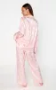 Classic Cropped PJ Set ~ Pink Floral Silky sold by Show Me Your MuMu