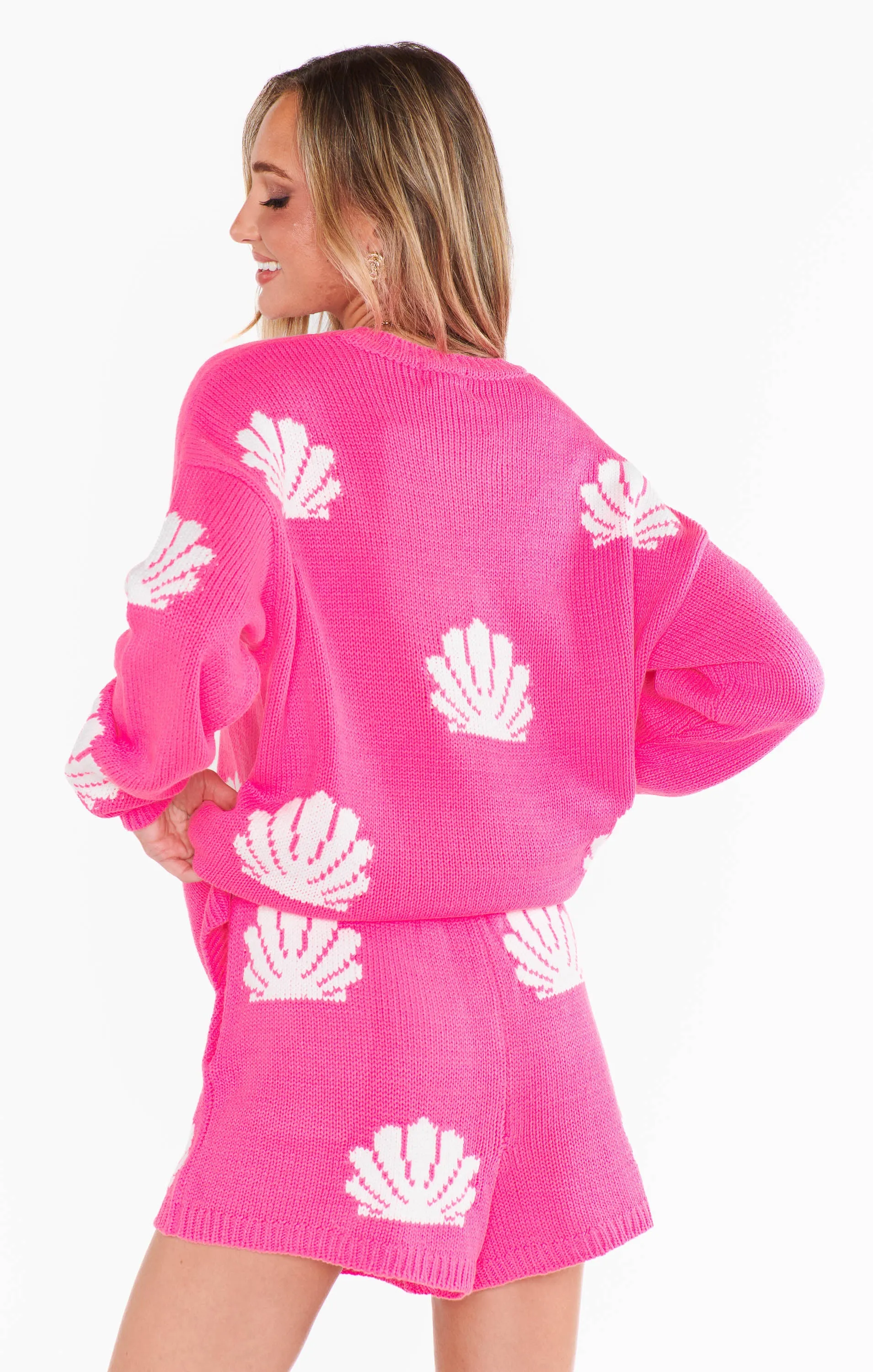 Boardwalk Shorts ~ Hot Pink Shell Knit sold by Show Me Your MuMu product image thumbnail 5