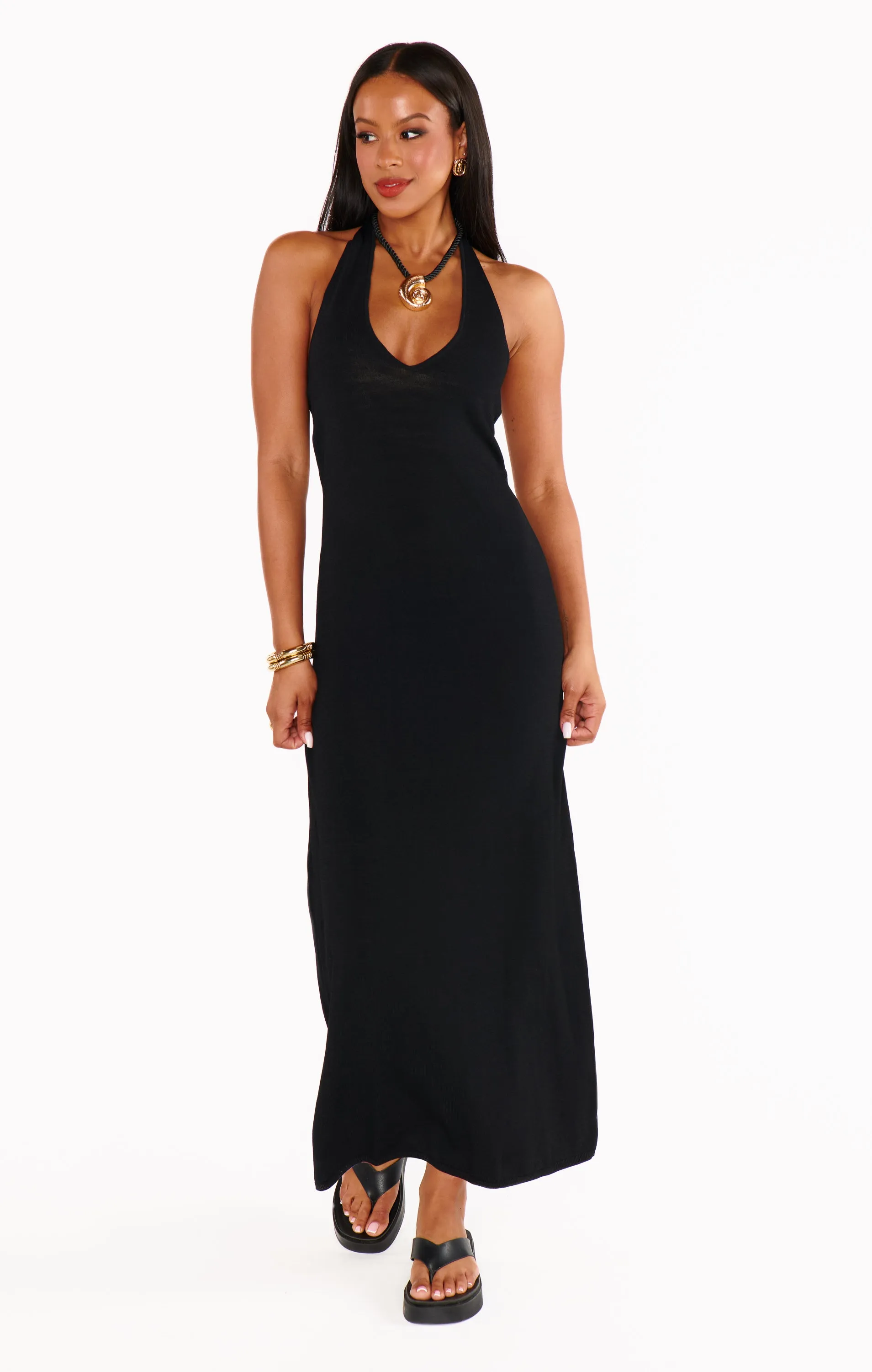 Kate Halter Dress ~ Black Knit sold by Show Me Your MuMu product image thumbnail 2