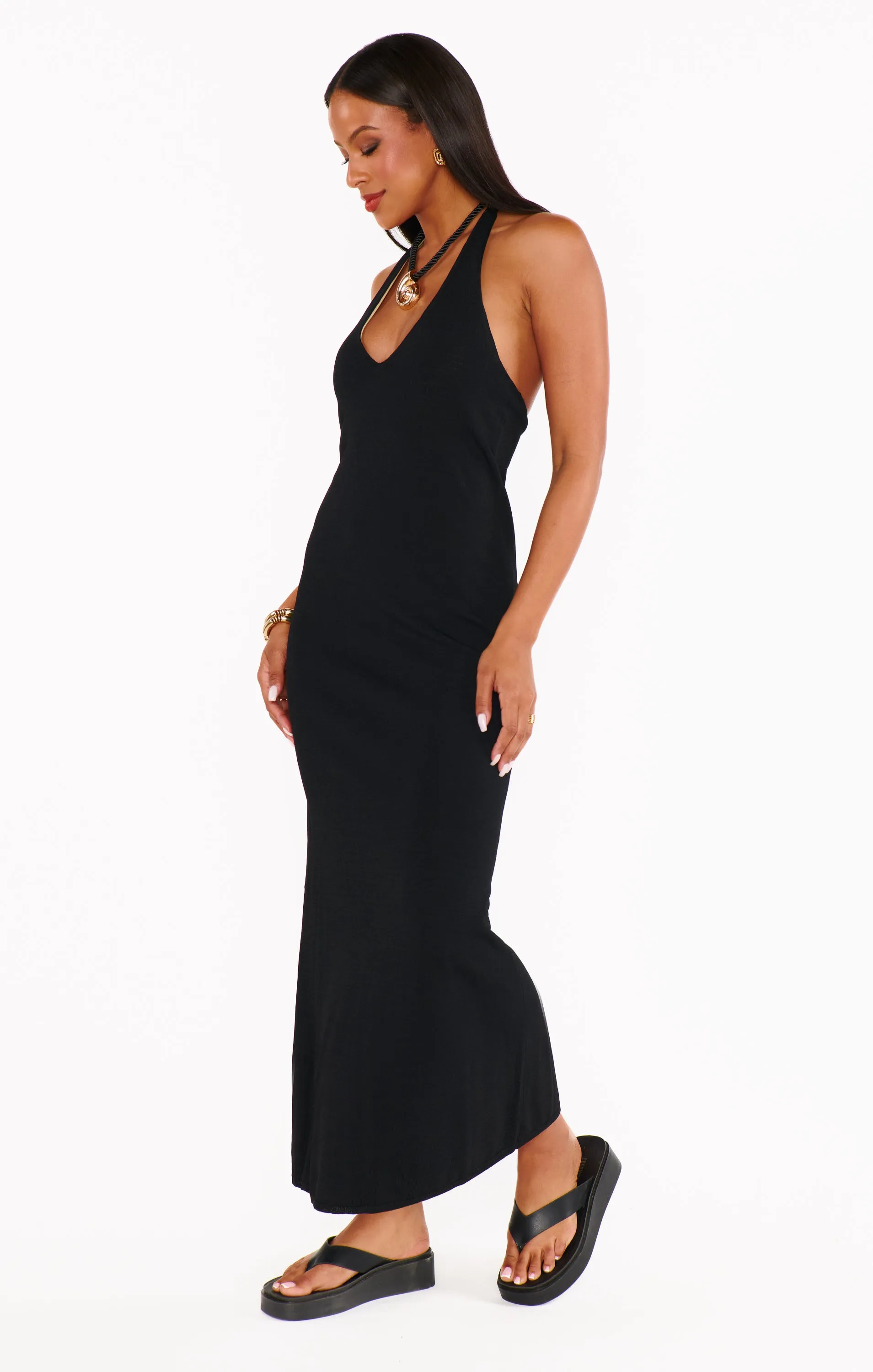 Kate Halter Dress ~ Black Knit sold by Show Me Your MuMu product image thumbnail 5