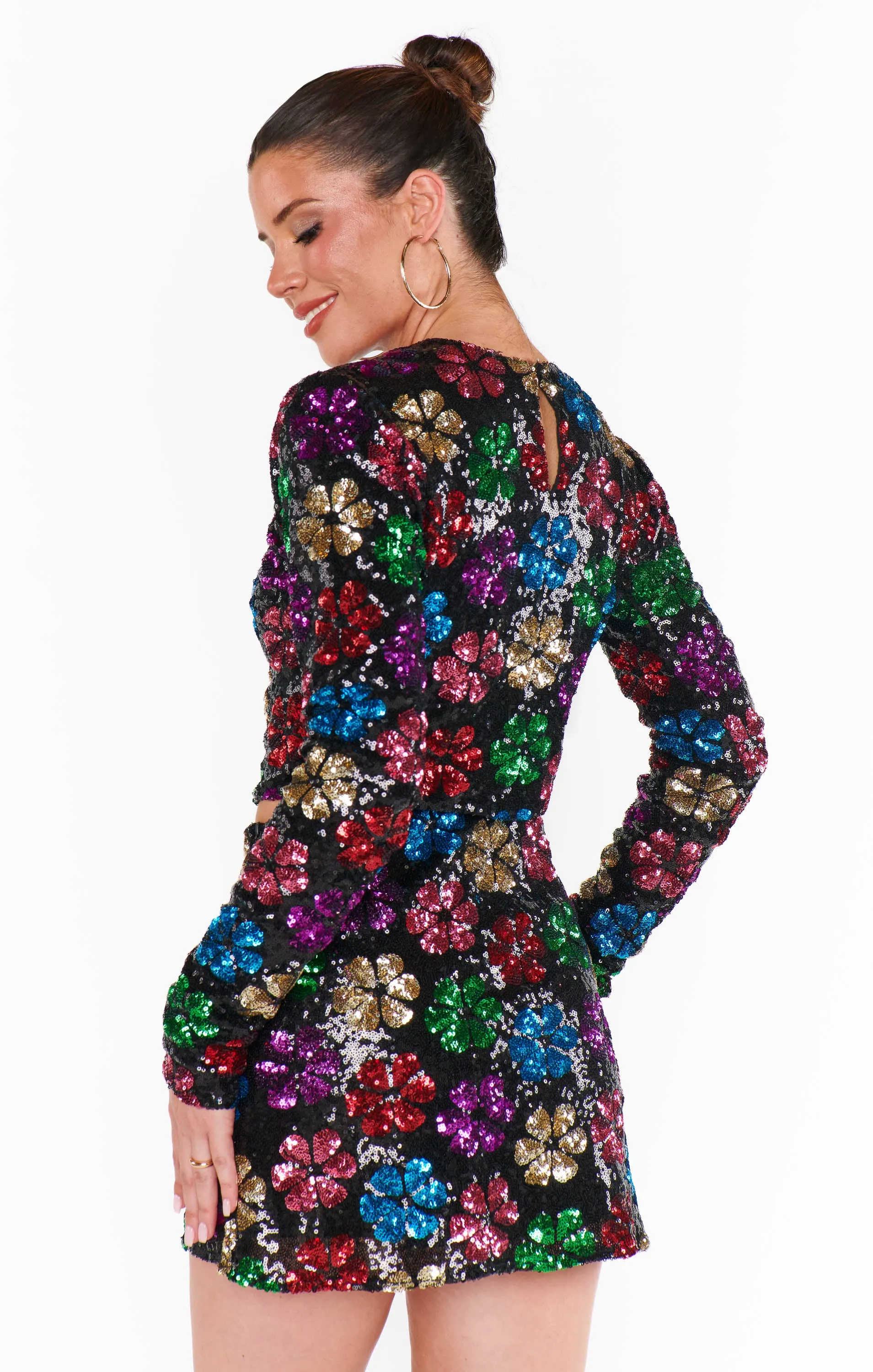All Night Skort ~ Flower Pop Multi Sequins sold by Show Me Your MuMu product image thumbnail 4