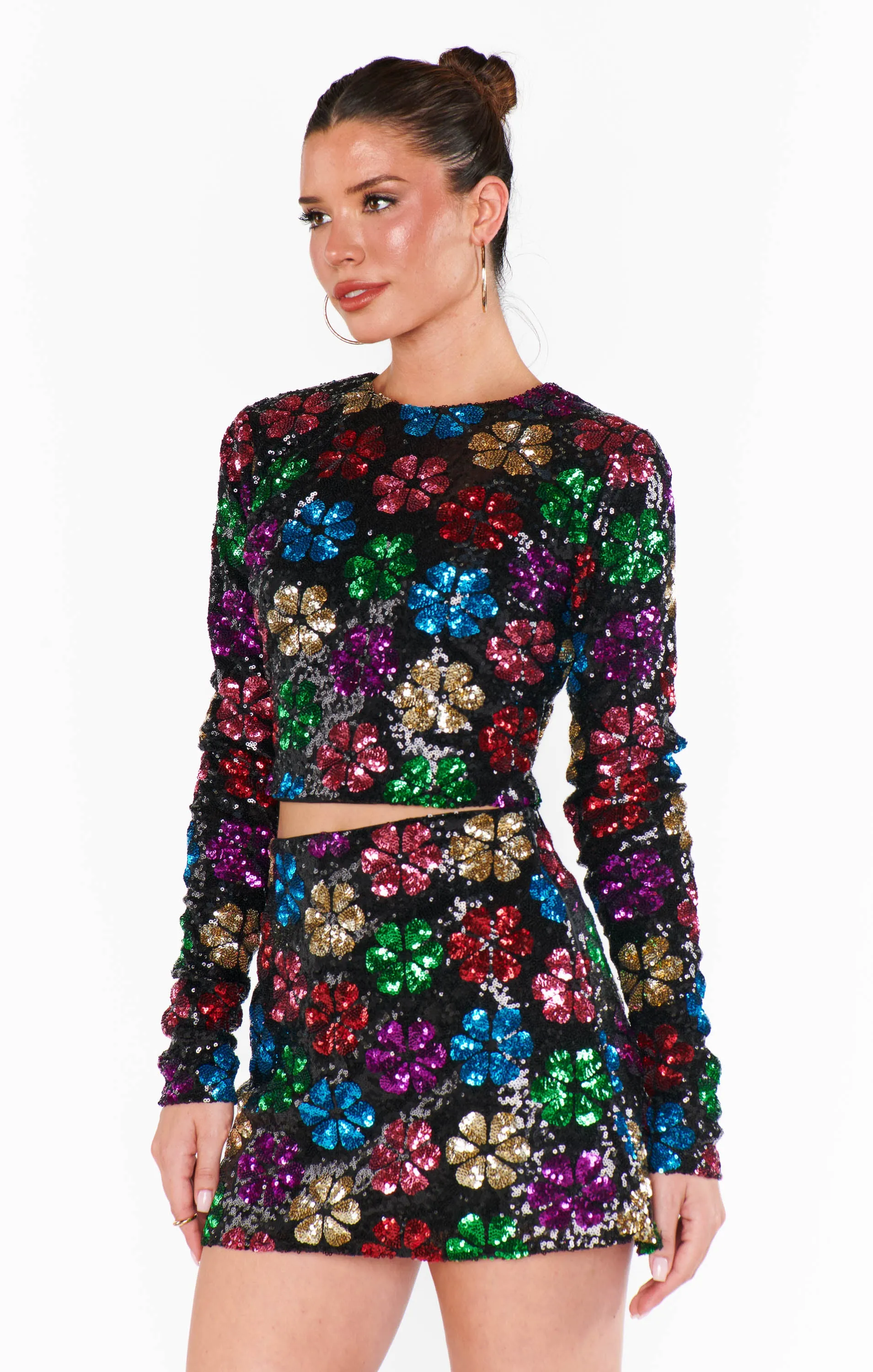 All Night Skort ~ Flower Pop Multi Sequins sold by Show Me Your MuMu product image thumbnail 2