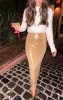 Saturday Skirt ~ Gold Shiny Stretch sold by Show Me Your MuMu