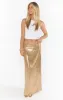 Saturday Skirt ~ Gold Shiny Stretch sold by Show Me Your MuMu