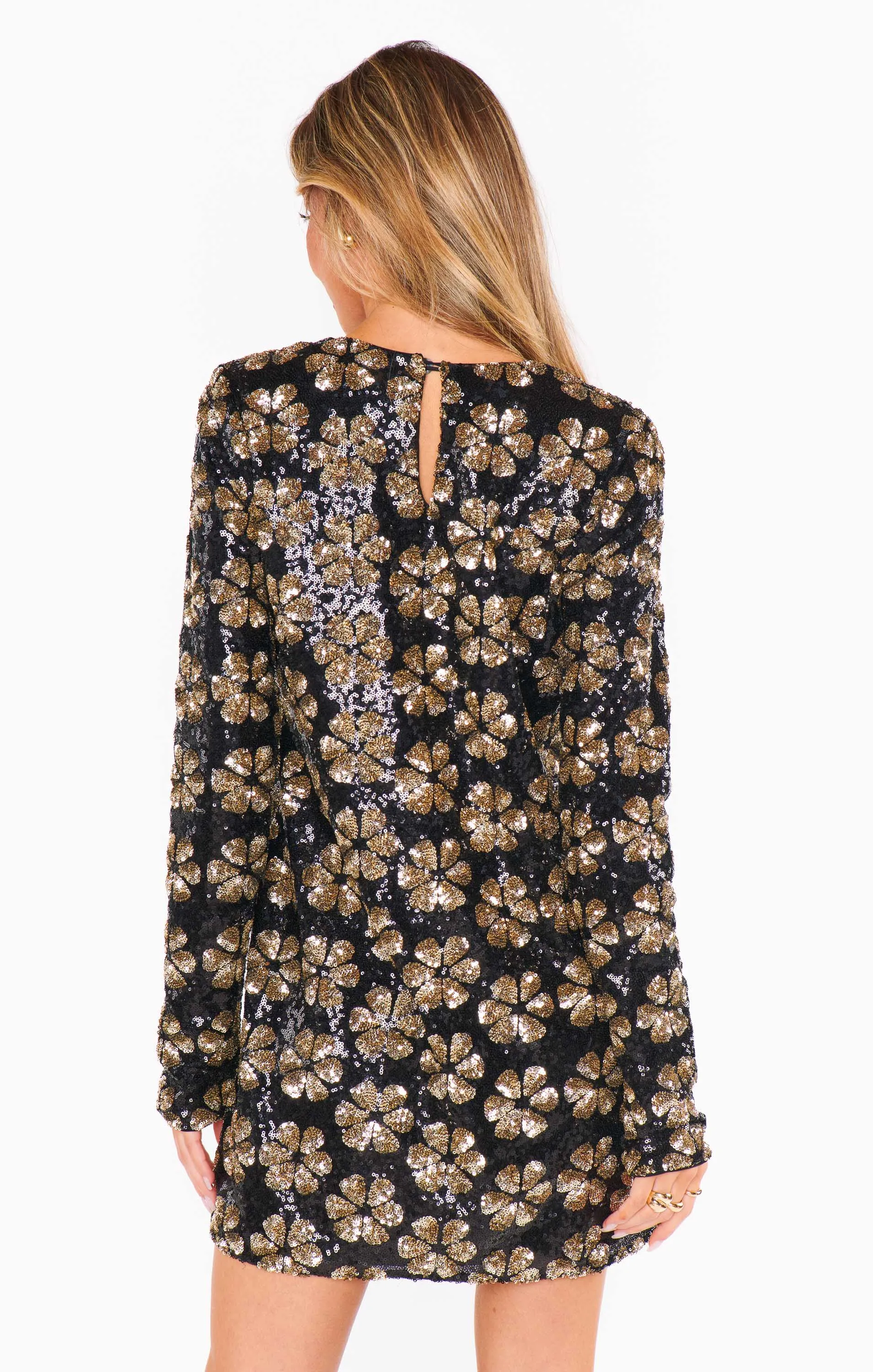 Maddison Mini Dress ~ Flower Pop Gold Sequins sold by Show Me Your MuMu product image thumbnail 5