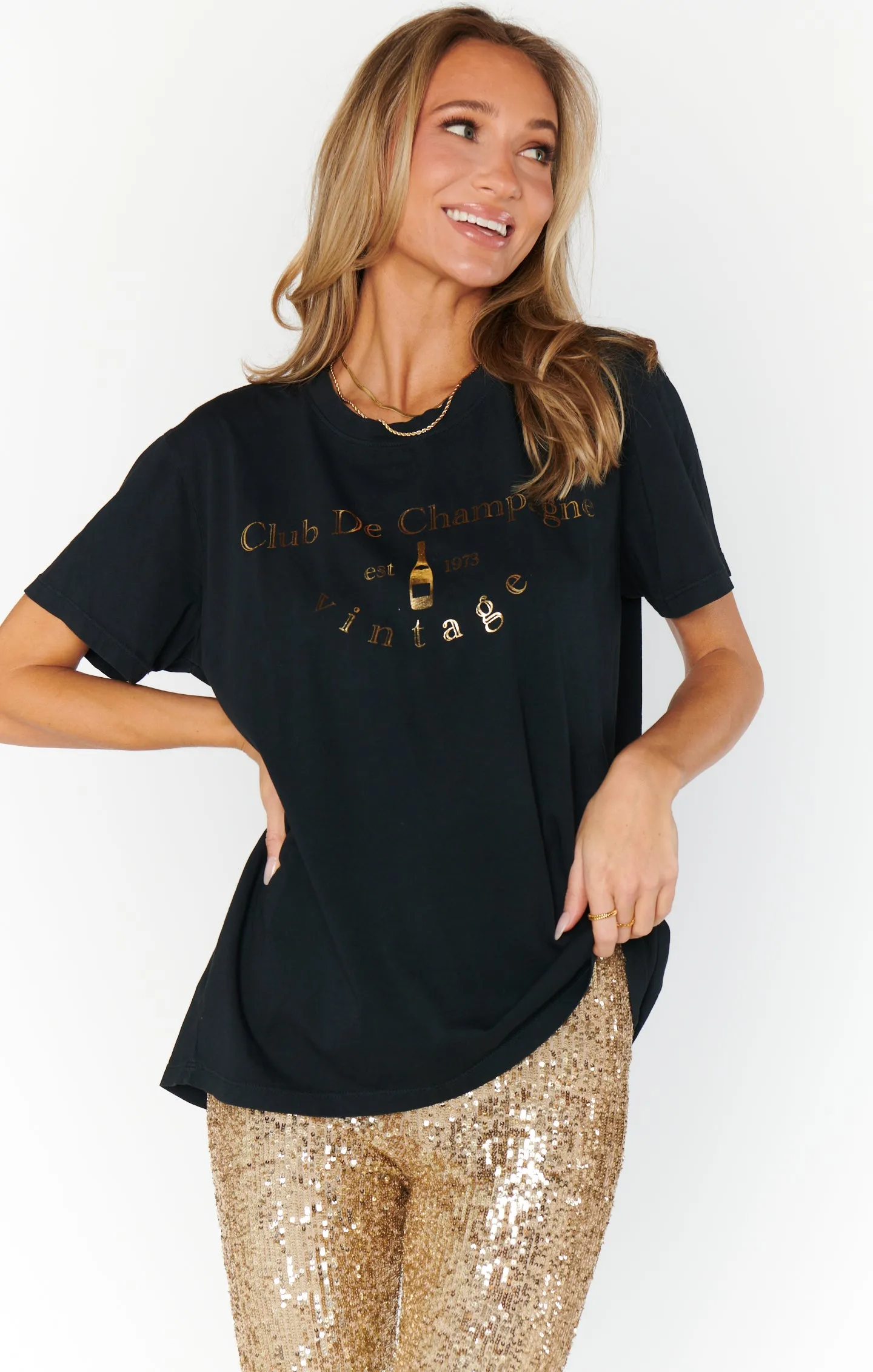 Travis Tee ~ Club De Champagne Graphic sold by Show Me Your MuMu product image thumbnail 4