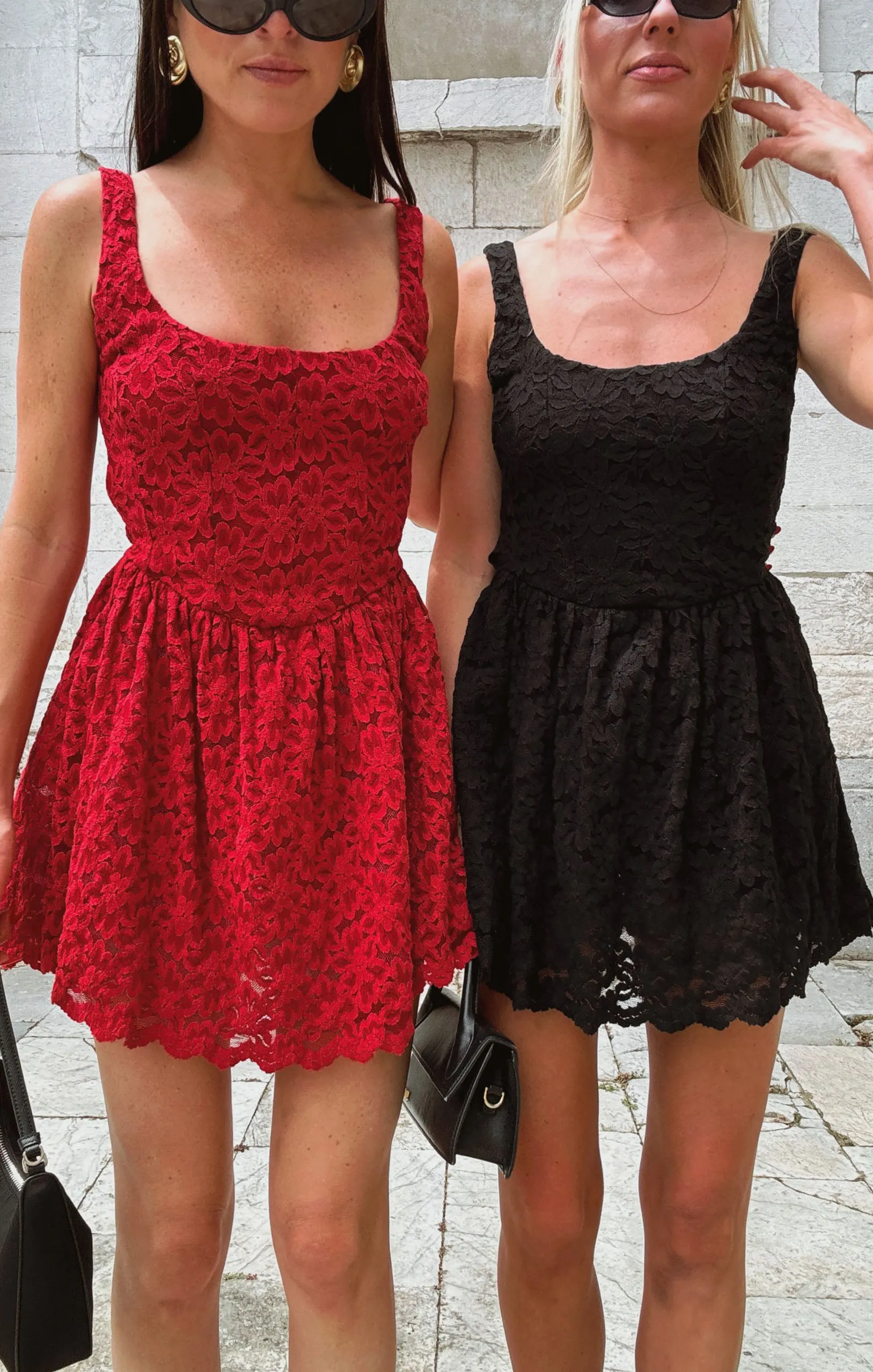 Ricci Skort Dress ~ Radiant Red Lace sold by Show Me Your MuMu product image thumbnail 4