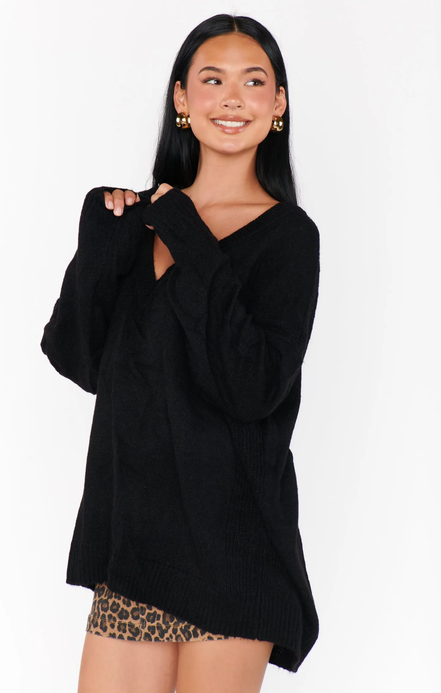 Ozzy Oversized Sweater ~ Black Knit sold by Show Me Your MuMu product image thumbnail 5