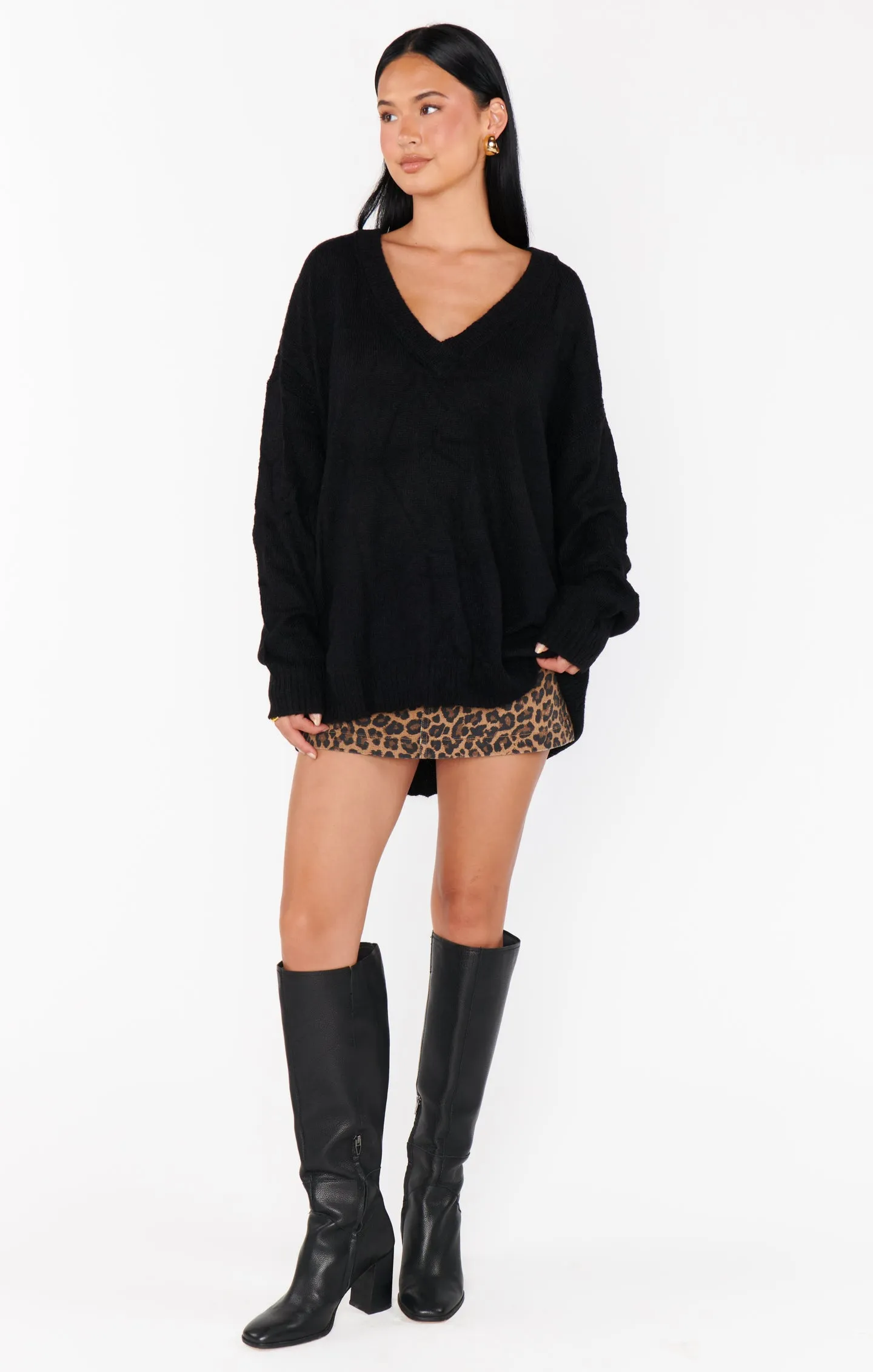 Ozzy Oversized Sweater ~ Black Knit sold by Show Me Your MuMu product image thumbnail 2