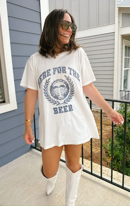 Thomas Tee ~ Here For Beer Graphic sold by Show Me Your MuMu