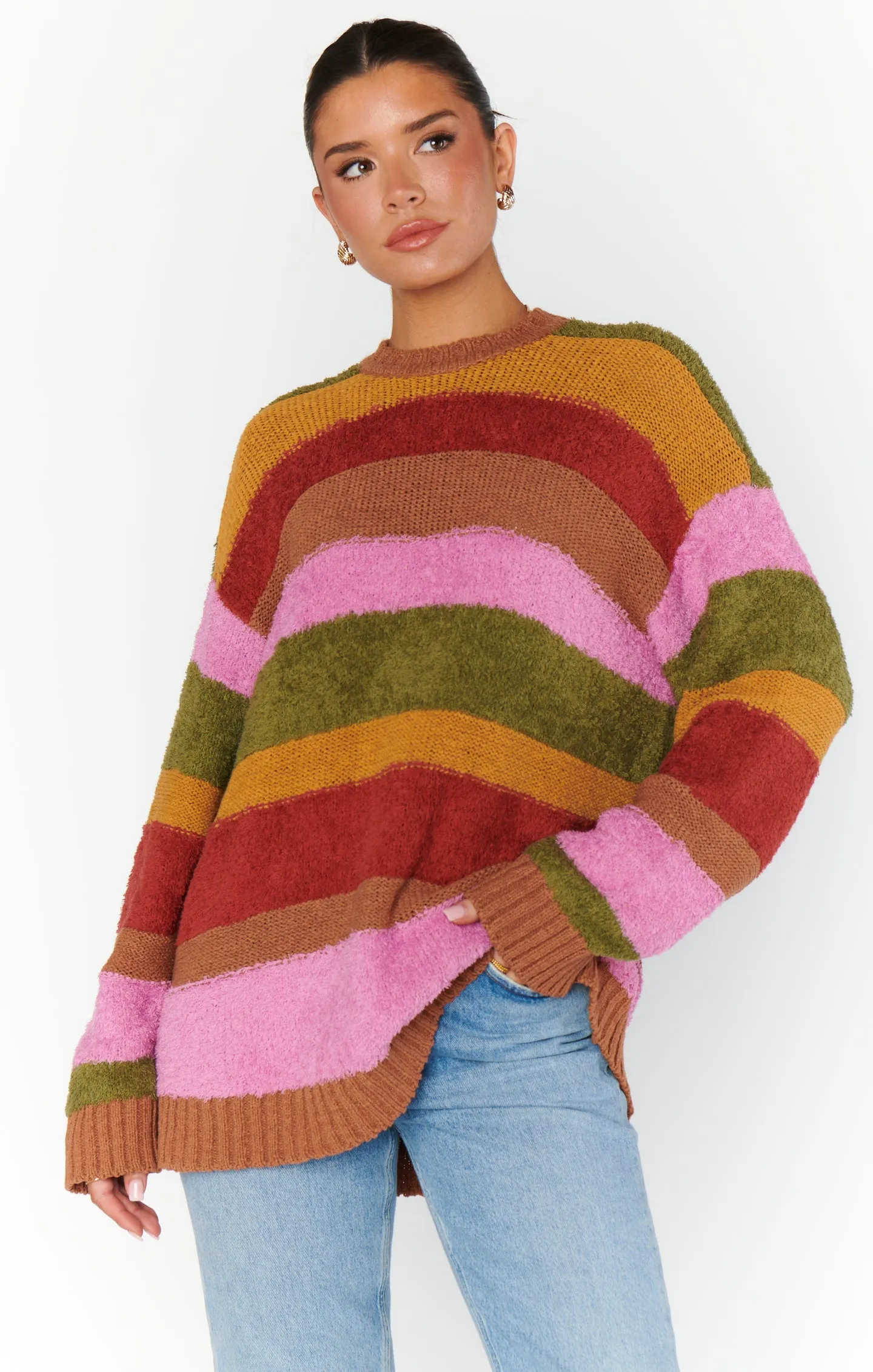Chilly Sweater ~ Hutch Multi Stripe Knit sold by Show Me Your MuMu product image thumbnail 4