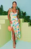 Mina Midi Dress ~ Tropicana Burst Luxe Satin sold by Show Me Your MuMu