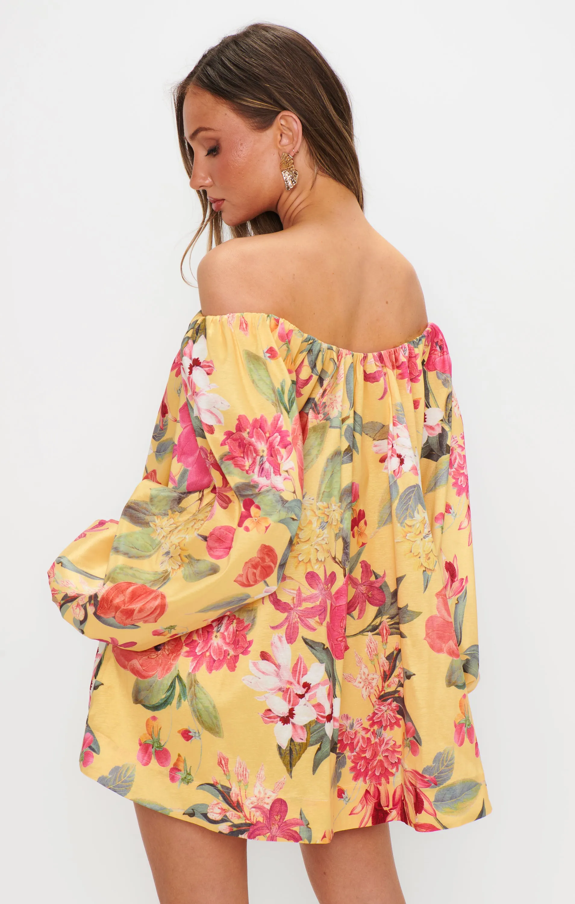 Brenna Mini Dress ~ Mimosa Floral Taffeta sold by Show Me Your MuMu product image thumbnail 3