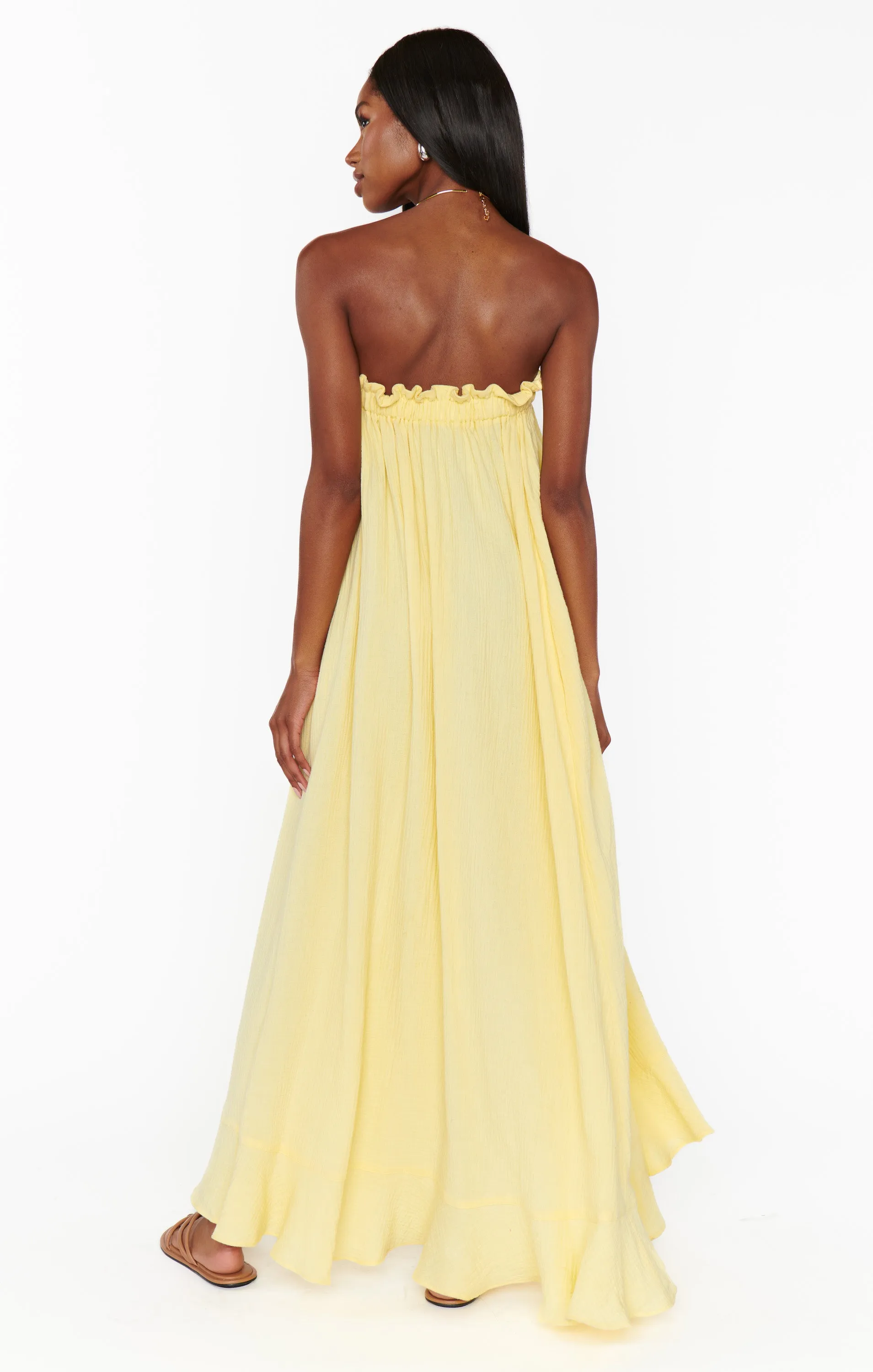 Around The World Maxi Dress ~ Yellow Gauze sold by Show Me Your MuMu product image thumbnail 4