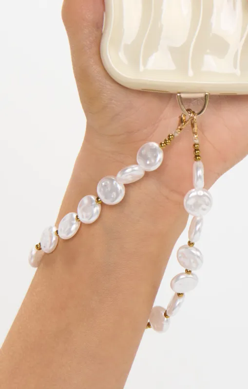 Sylvie Phone Charm Wristlet ~ Pearl sold by Show Me Your MuMu