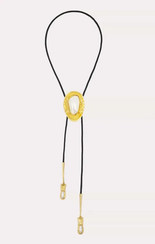 Petit Moments Dolly Bolo Tie Necklace ~ Black sold by Show Me Your MuMu