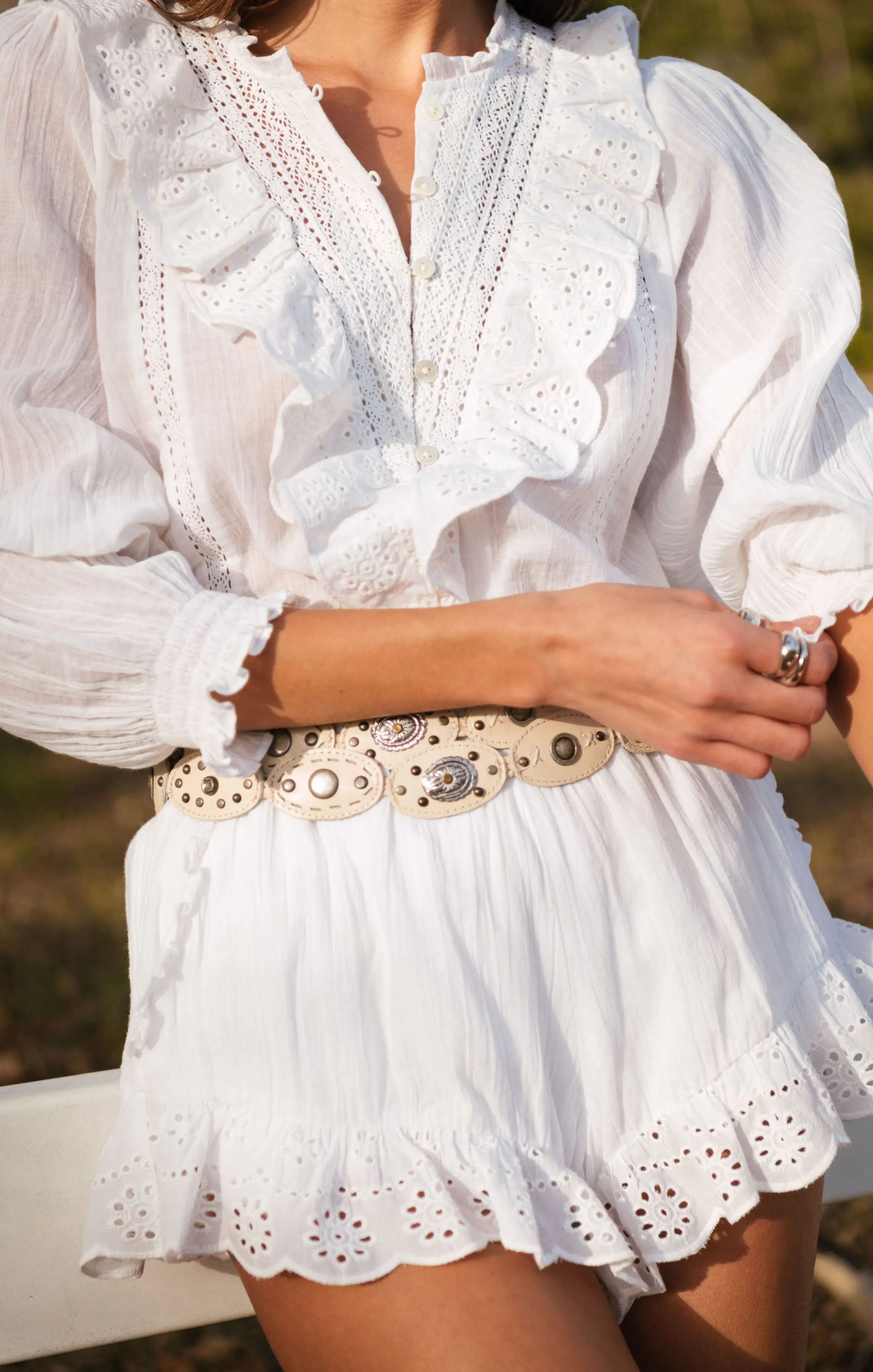 French Blouse ~ White Eyelet sold by Show Me Your MuMu product image thumbnail 2