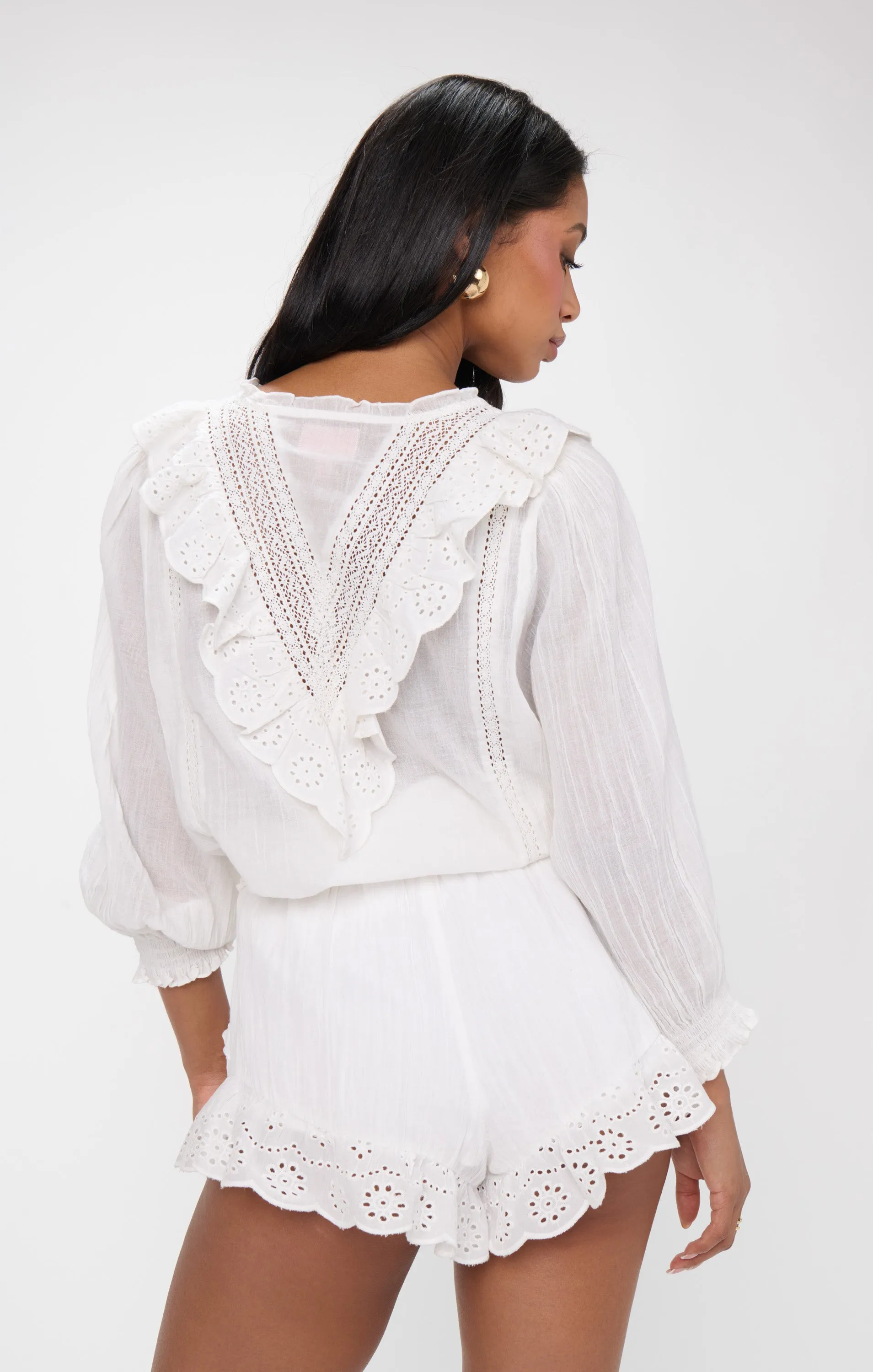 French Blouse ~ White Eyelet sold by Show Me Your MuMu product image thumbnail 4