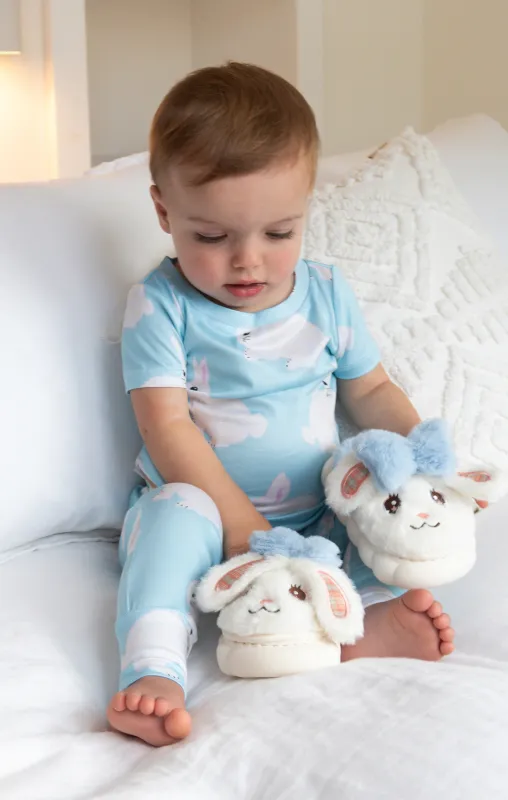 Mini Paige Sleep Set ~ Blue Bunnies Jersey sold by Show Me Your MuMu