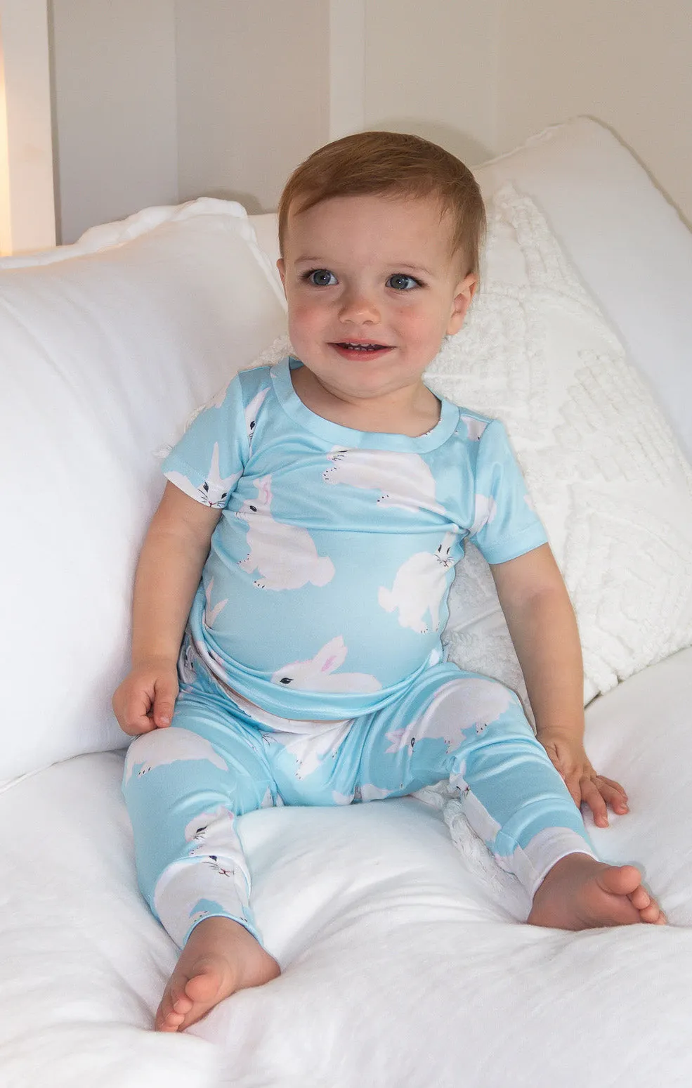 Mini Paige Sleep Set ~ Blue Bunnies Jersey sold by Show Me Your MuMu product image thumbnail 4