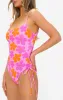 Maldives One Piece ~ Pink Daisy Rib Scrunch sold by Show Me Your MuMu