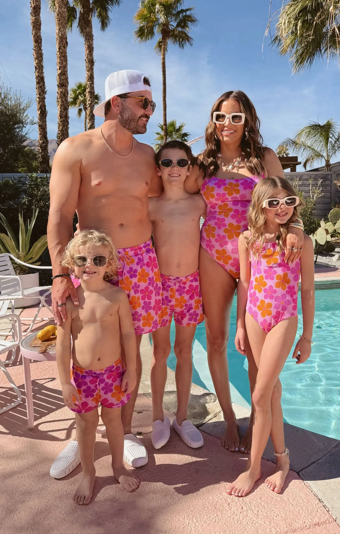 Little Beach Bum Trunks ~ Pink Daisy sold by Show Me Your MuMu product image thumbnail 3