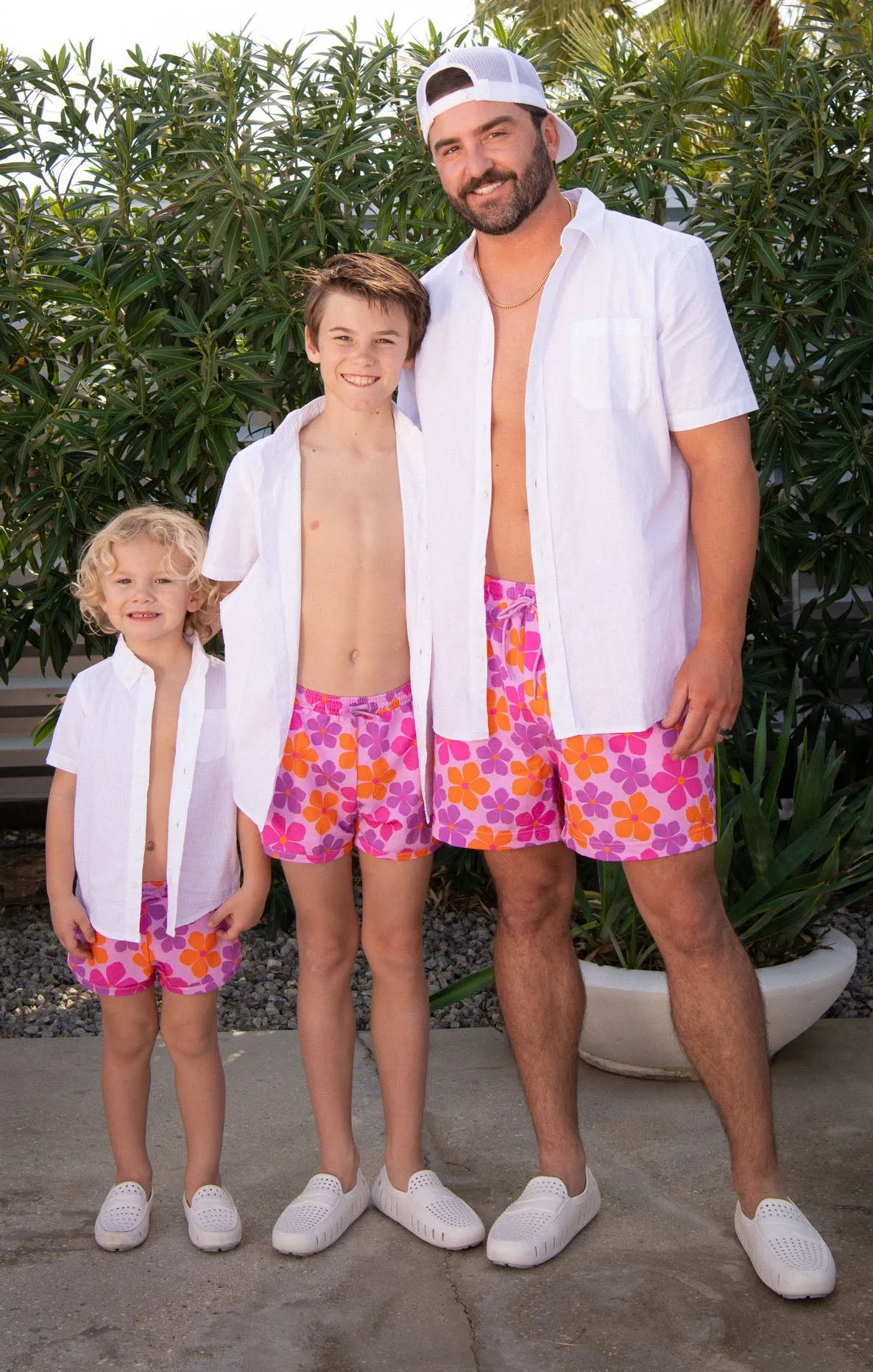 Little Beach Bum Trunks ~ Pink Daisy sold by Show Me Your MuMu product image thumbnail 4