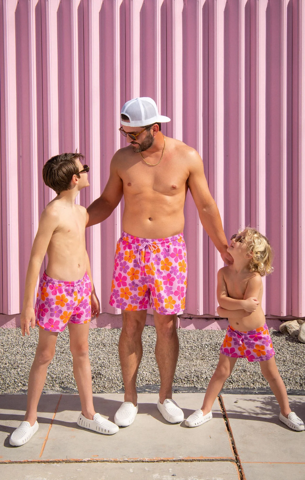 Little Beach Bum Trunks ~ Pink Daisy sold by Show Me Your MuMu product image thumbnail 2