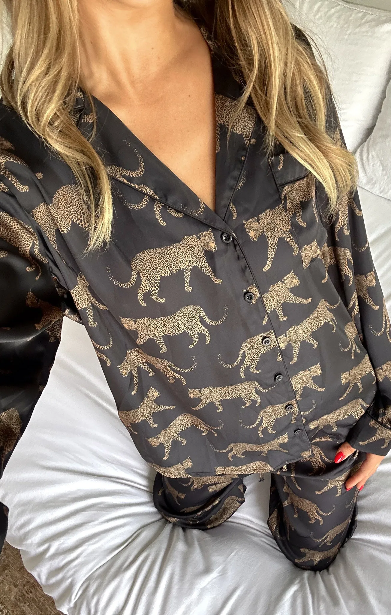 Classic PJ Set ~ Black Catwalk Silky sold by Show Me Your MuMu product image thumbnail 3