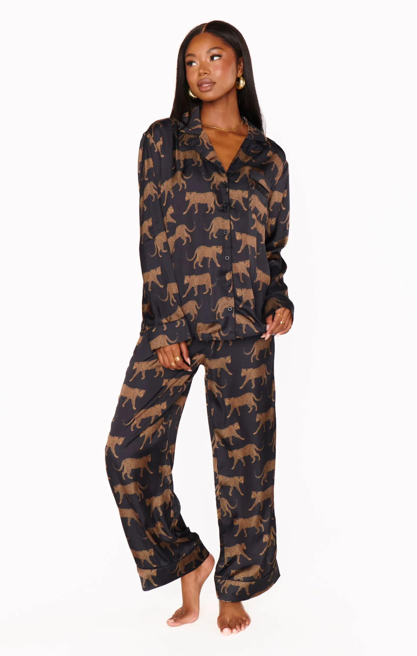 Classic PJ Set ~ Black Catwalk Silky sold by Show Me Your MuMu product image thumbnail 4