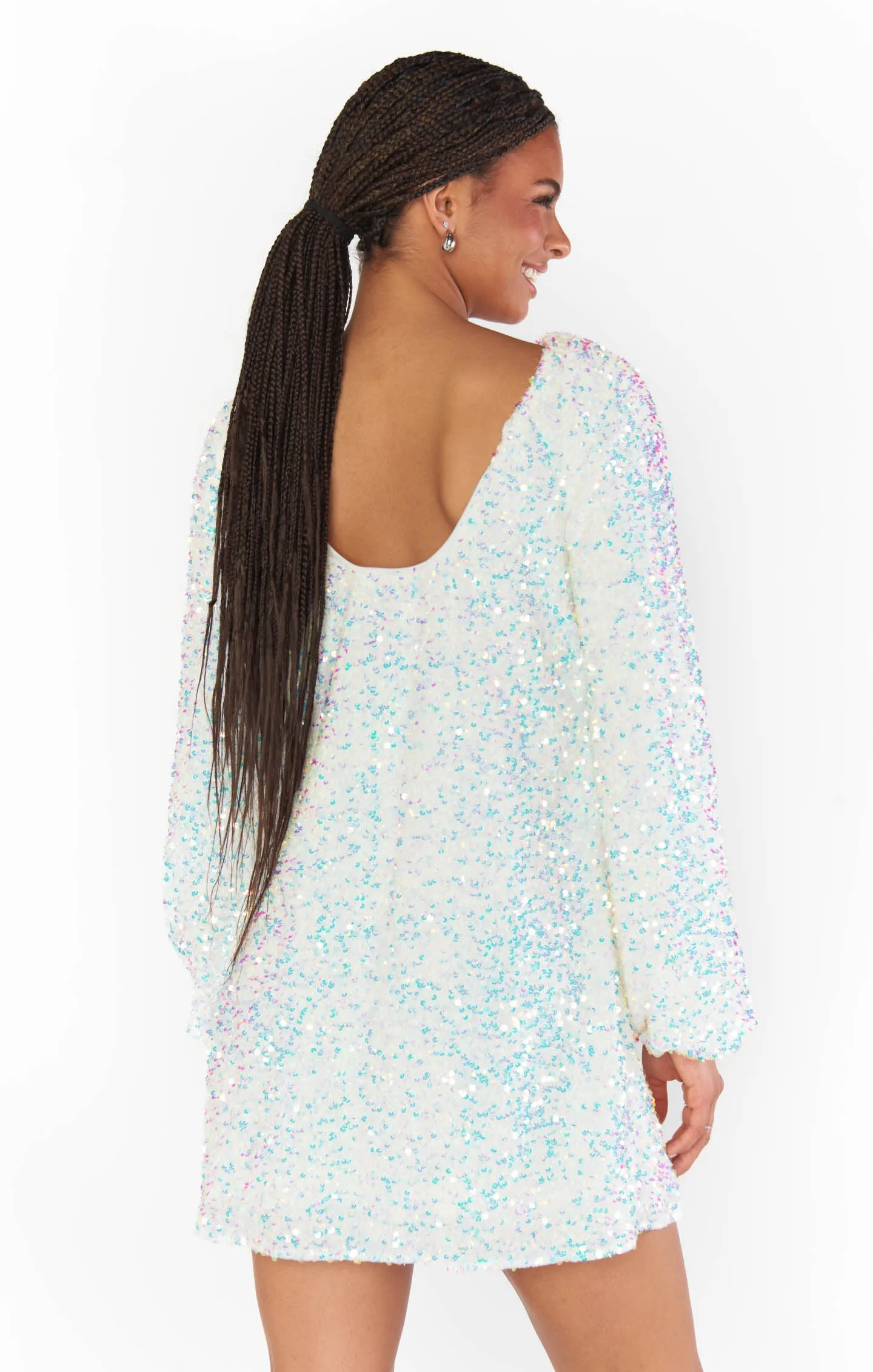 Clarabelle Dress ~ White Sparkle Sequins sold by Show Me Your MuMu product image thumbnail 5